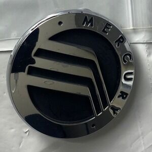 OEM Mercury Chrome Black Wheel Center Cap Hubcap Emblem Genuine Used